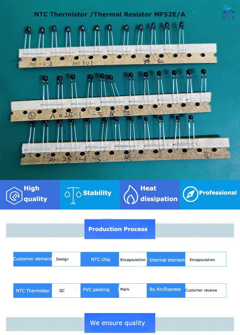 Ntc Epoxy Thermistor 10K Reactive Temperature Sensor High Precision