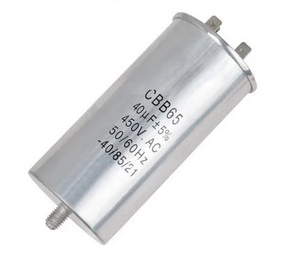 White Aluminium Air Conditioner Part Motor Run Capacitor (Cbb60)